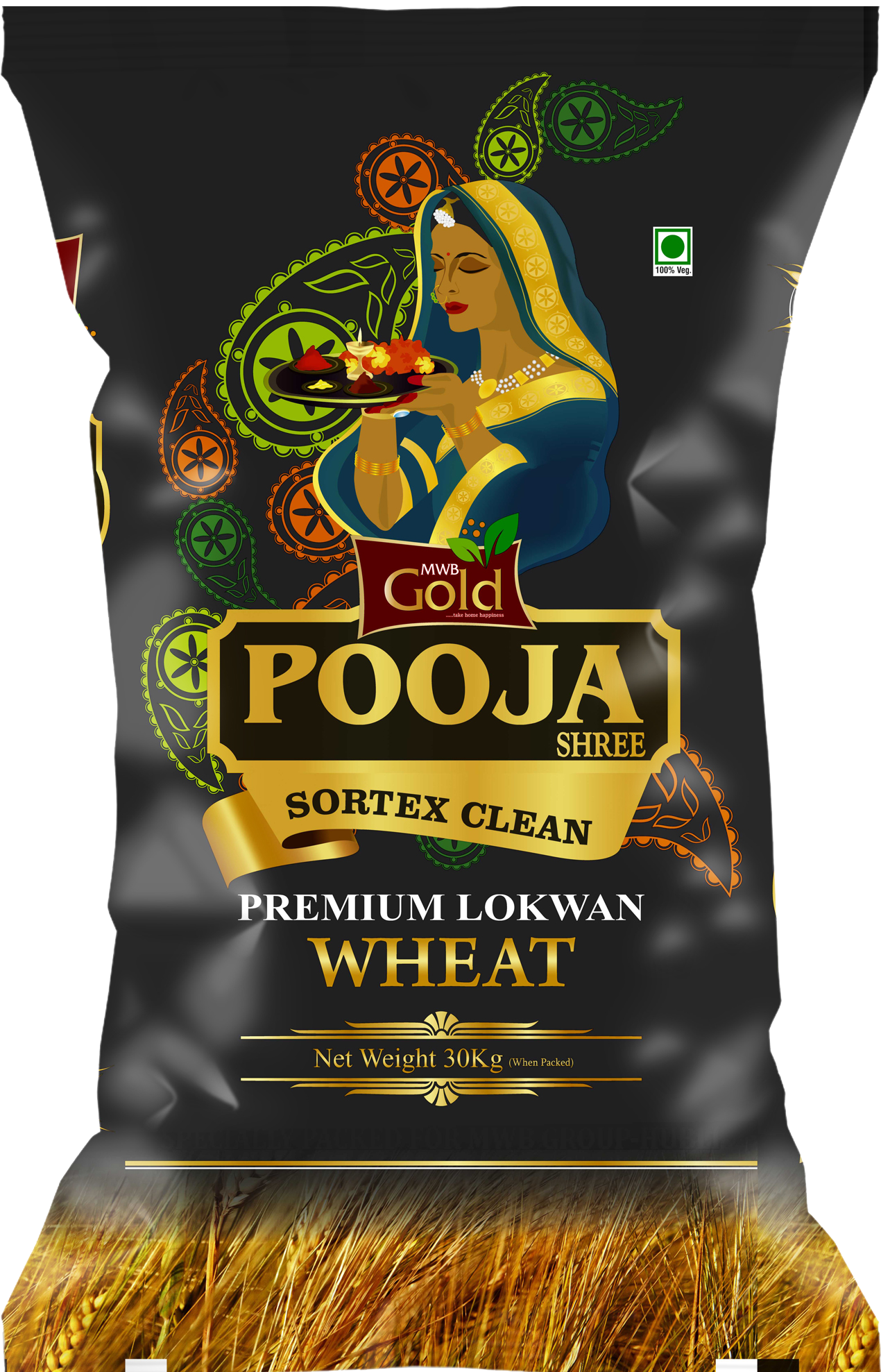 WB GOLD POOJA PREMIUM LOKWAN WHEAT 30 KG